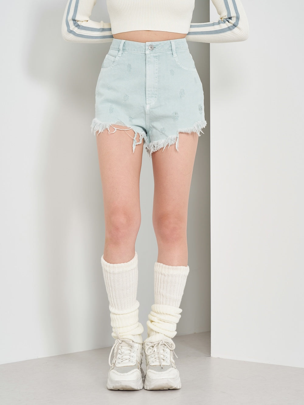 カラーデニムショートパンツ - mnt