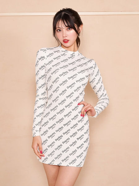 Oblique Tight Mini Dress