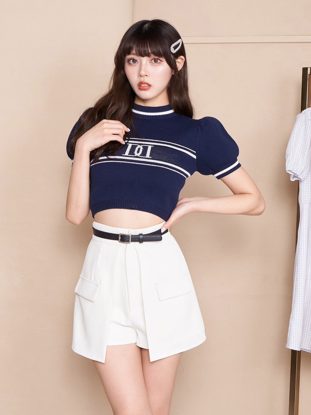 モデル：164cm（着用サイズ：FREE　着用カラー：NVY）