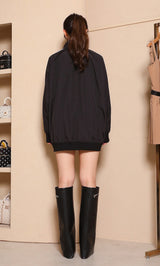 モデル：164cm（着用サイズ：FREE　着用カラー：BLK）