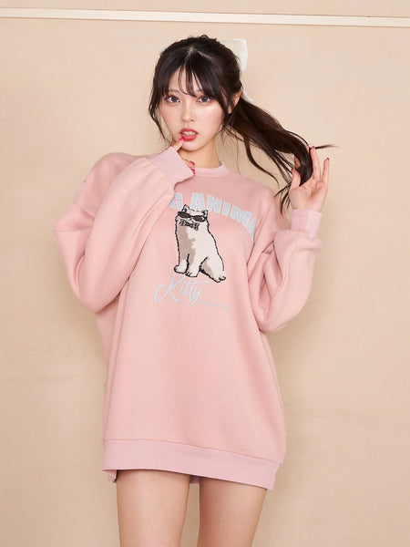 Animal Graphic Sweat Pullover