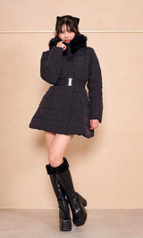 モデル：164cm（着用サイズ：S　着用カラー：BLK）