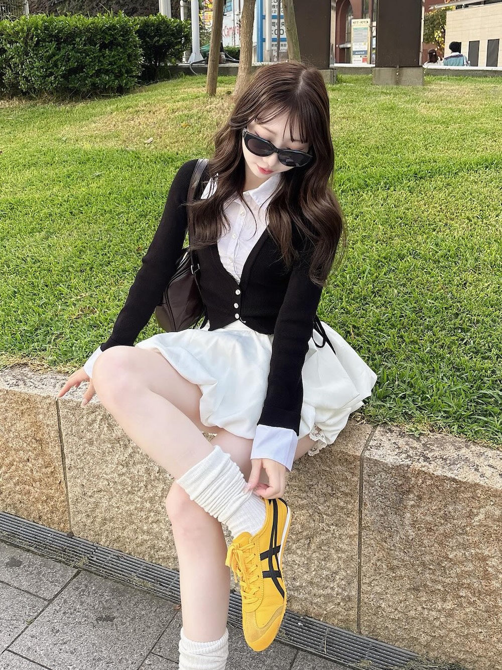 モデル：160cm（着用サイズ：FREE　着用カラー：WHT）