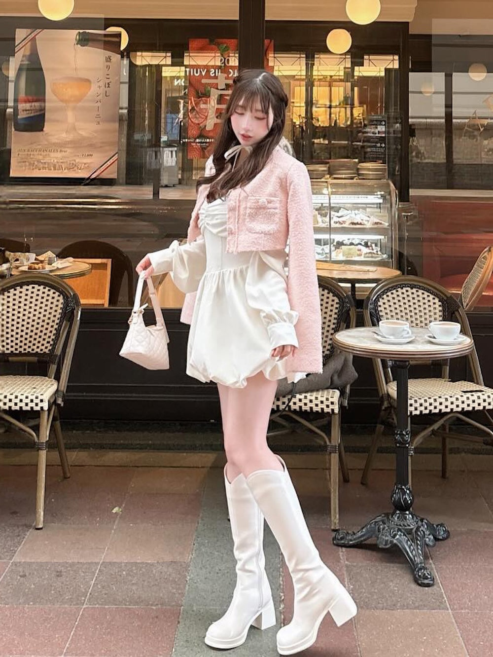 モデル：160cm（着用サイズ：FREE　着用カラー：PNK）