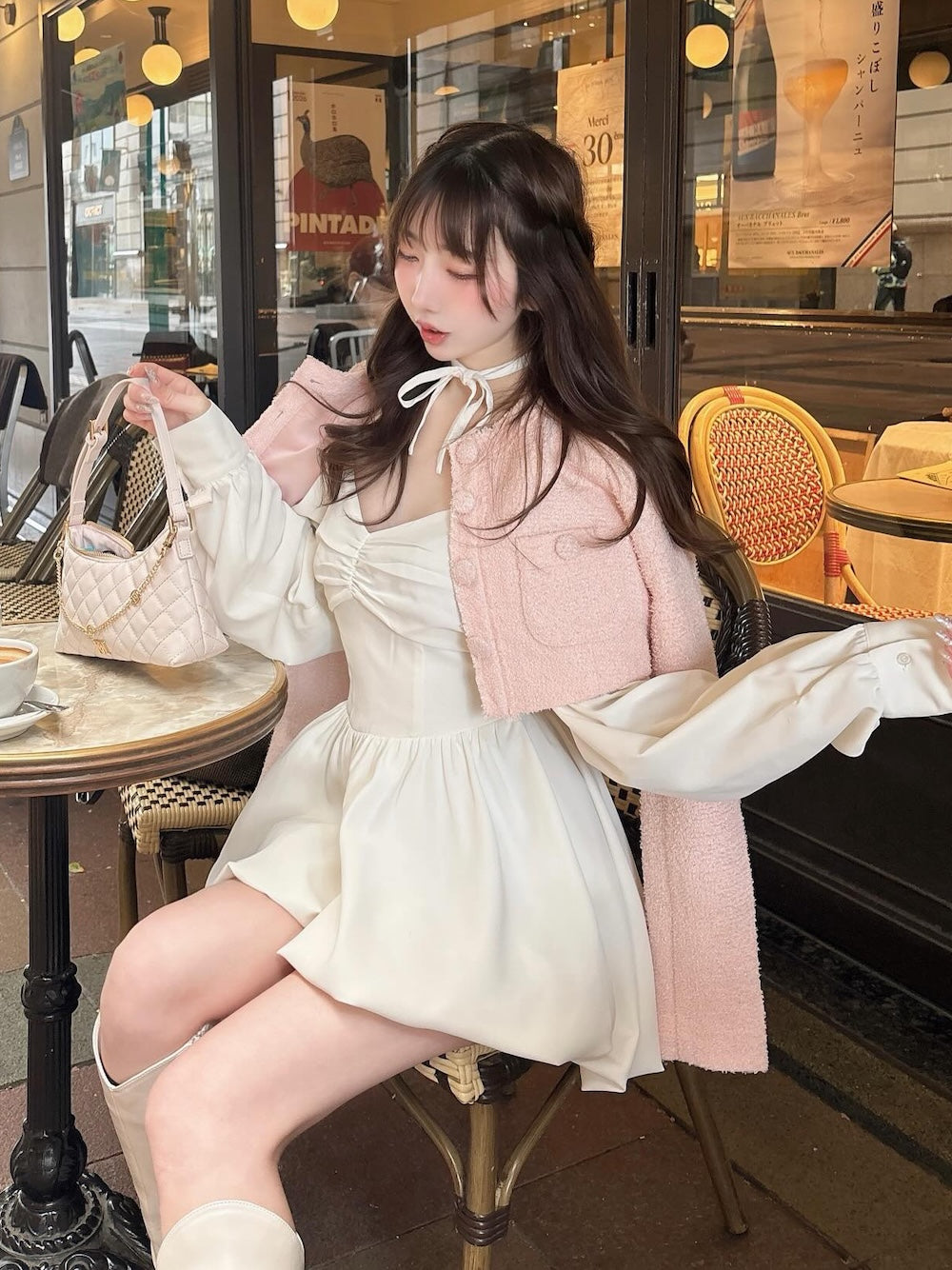 モデル：160cm（着用サイズ：FREE　着用カラー：PNK）