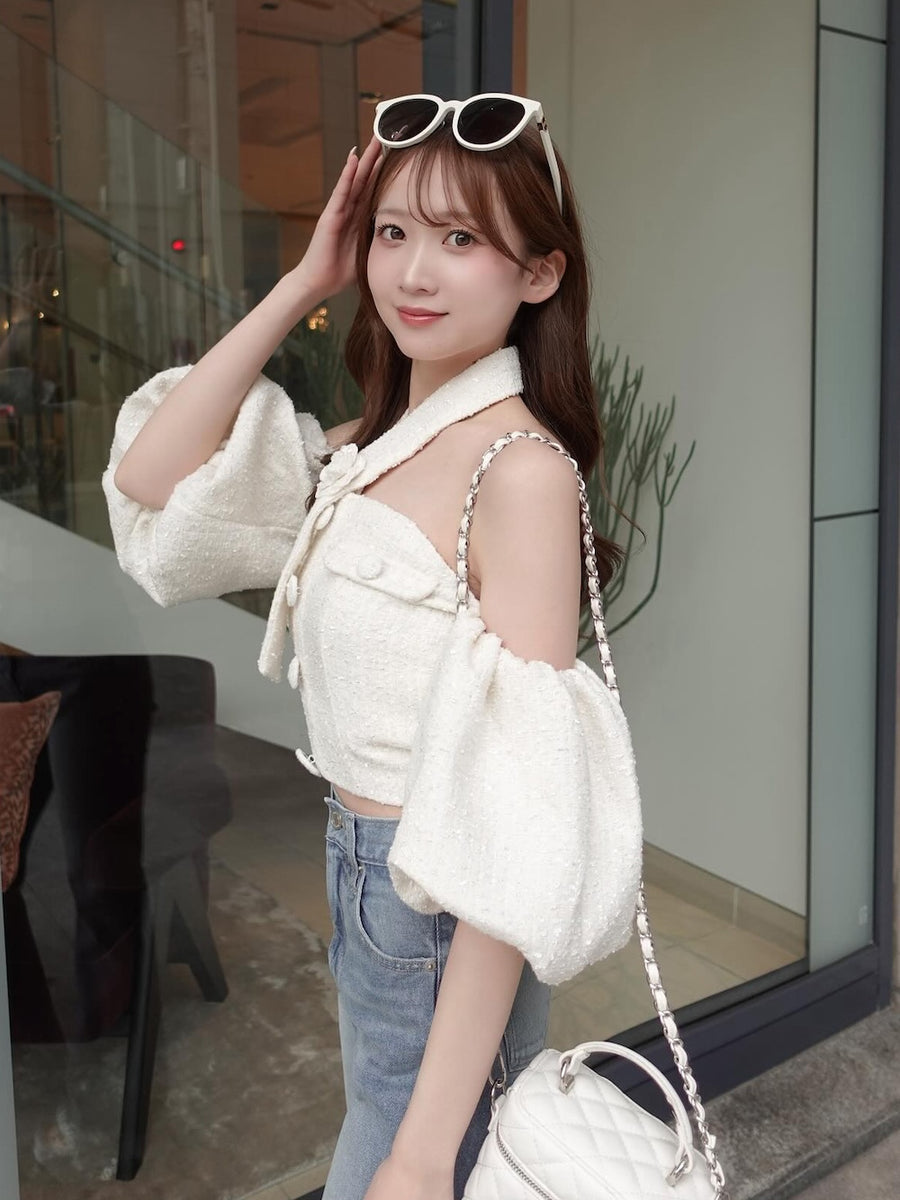 モデル：160cm（着用サイズ：FREE　着用カラー：WHT）