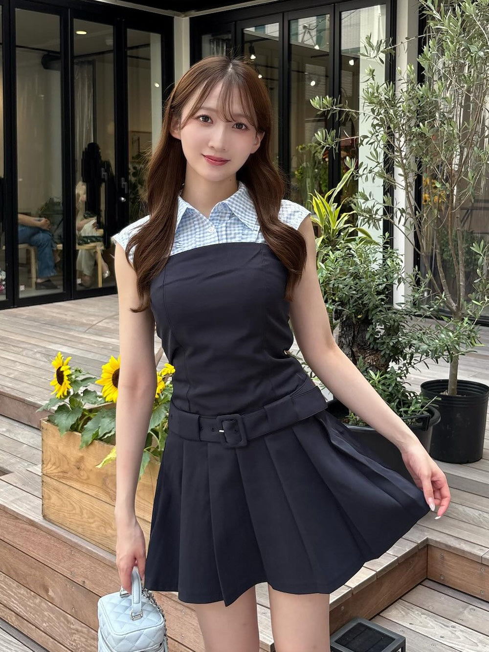 モデル：158cm（着用サイズ：FREE　着用カラー：NVY）
