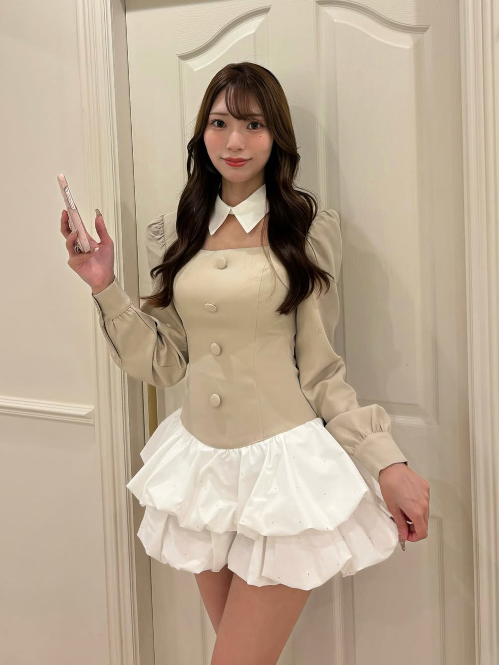 モデル：165cm（着用サイズ：FREE　着用カラー：BEG）
