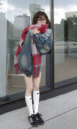 モデル：161cm（着用サイズ：FREE　着用カラー：BLU）