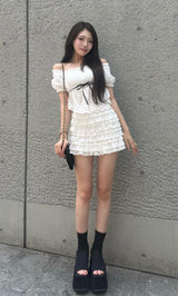 モデル：158cm（着用サイズ：FREE　着用カラー：WHT）