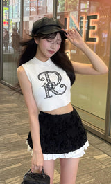 DRレースビジューリブニットトップス – Darich