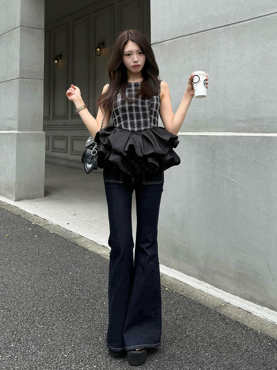 モデル：158cm（着用サイズ：FREE　着用カラー：BLK）