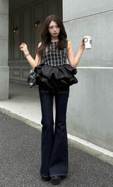 モデル：158cm（着用サイズ：FREE　着用カラー：BLK）