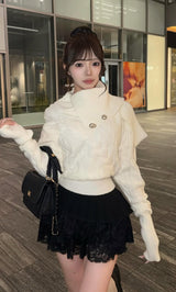 モデル：158cm（着用サイズ：S　着用カラー：BLK）