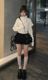 モデル：158cm（着用サイズ：S　着用カラー：BLK）