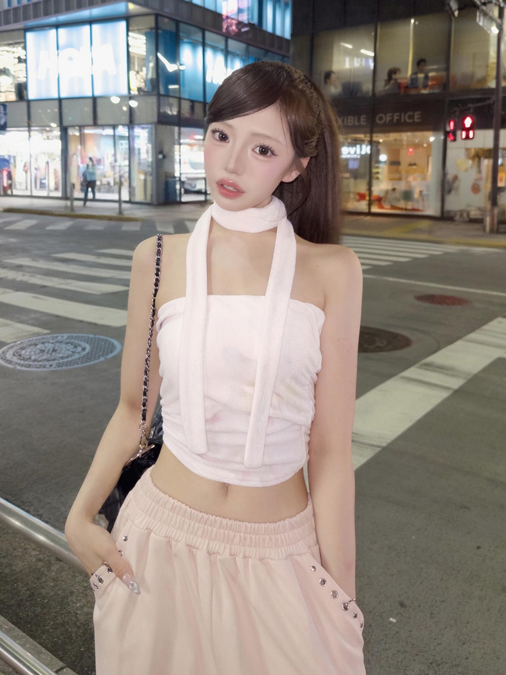 Orchidflowerパイルベアトップ