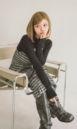 モデル：160cm（着用サイズ：FREE　着用カラー：BLK）
