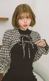 モデル：160cm（着用サイズ：FREE　着用カラー：BLK）