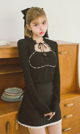 モデル：160cm（着用サイズ：S　着用カラー：BLK）
