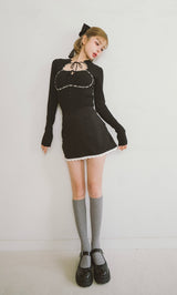 モデル：160cm（着用サイズ：FREE　着用カラー：BLK）