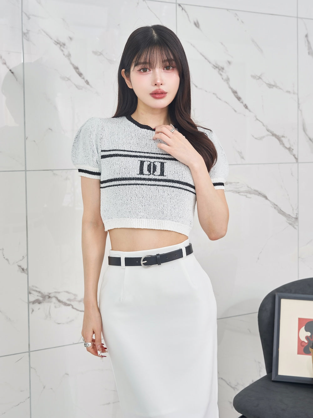 モデル：160cm（着用サイズ：FREE　着用カラー：WHT）