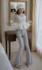 モデル：160cm（着用サイズ：XS　着用カラー：I-BLU）