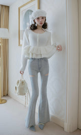 モデル：160cm（着用サイズ：FREE　着用カラー：WHT）