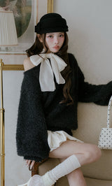 モデル：160cm（着用サイズ：FREE　着用カラー：BLK）