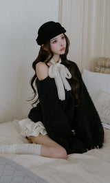 モデル：160cm（着用サイズ：FREE　着用カラー：BLK）