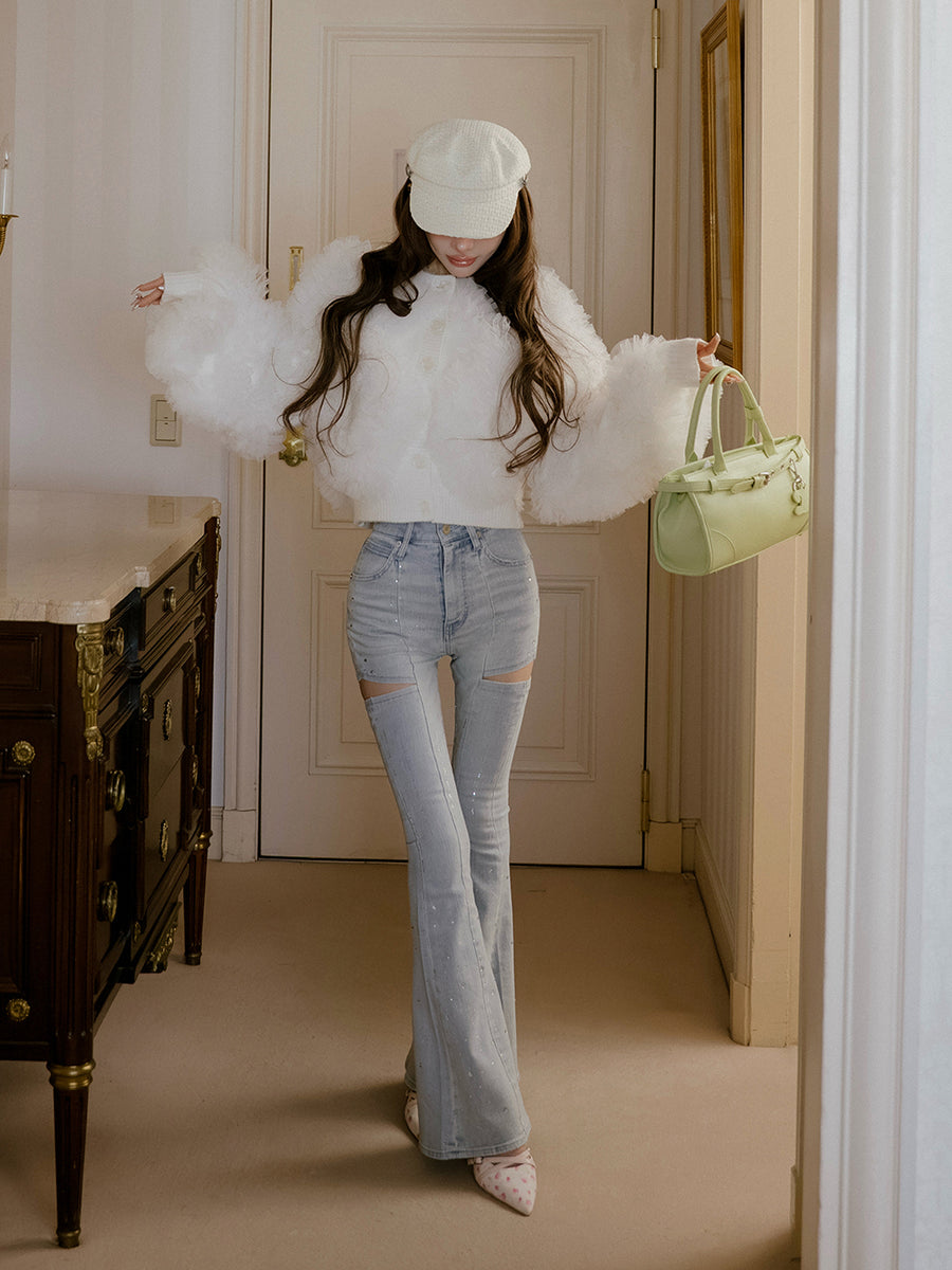 モデル：160cm（着用サイズ：XS　着用カラー：I-BLU）