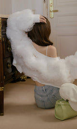 モデル：160cm（着用サイズ：FREE　着用カラー：WHT）