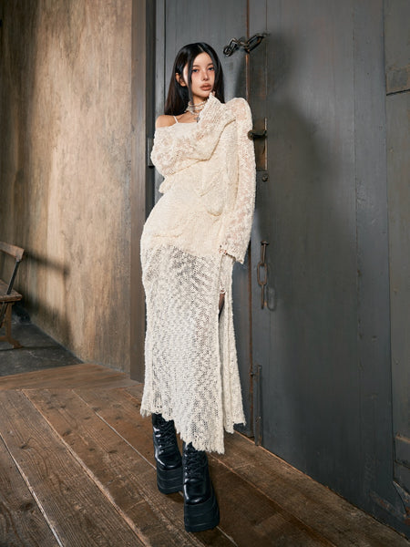Low Gauge Knit Long Dress