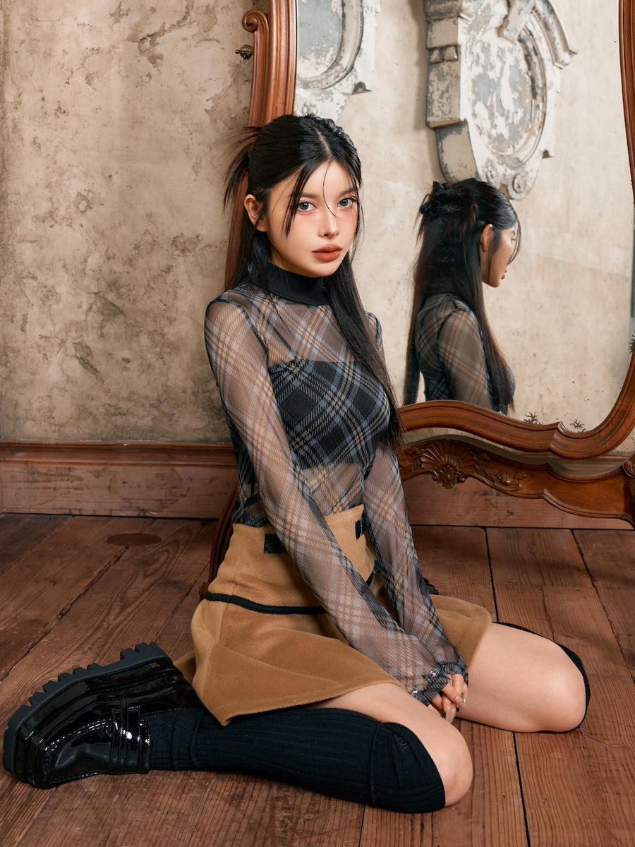 モデル：160cm（着用サイズ：FREE　着用カラー：BLK）