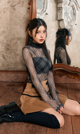 モデル：160cm（着用サイズ：FREE　着用カラー：BLK）