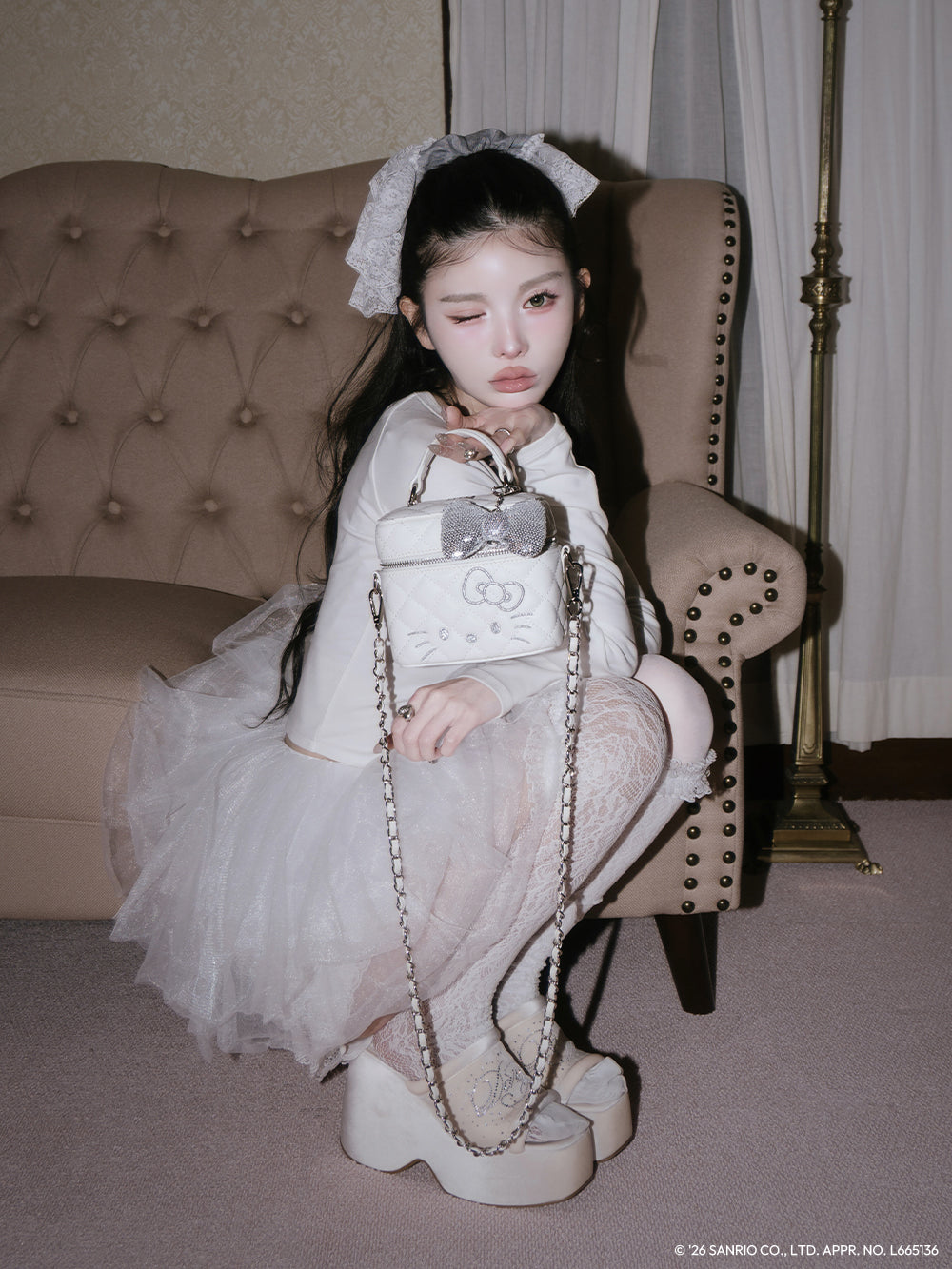 サイズ：FREE　カラー：WHT