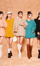 モデル：160cm（着用サイズ：FREE　着用カラー：PNK/YEL/BEG/BLU/BLK）