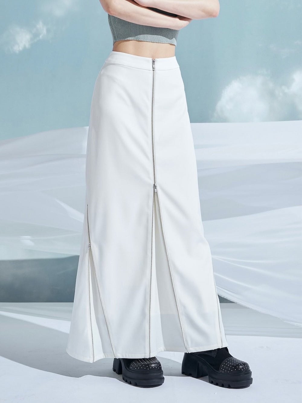 ファスナーデザインロングスカート – Darich (ダーリッチ)
