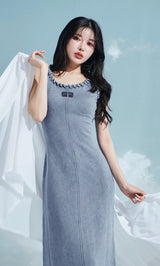 モデル：160cm（着用サイズ：FREE　着用カラー：BLU）