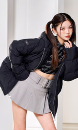 モデル：160cm（着用サイズ：FREE　着用カラー：BLK）