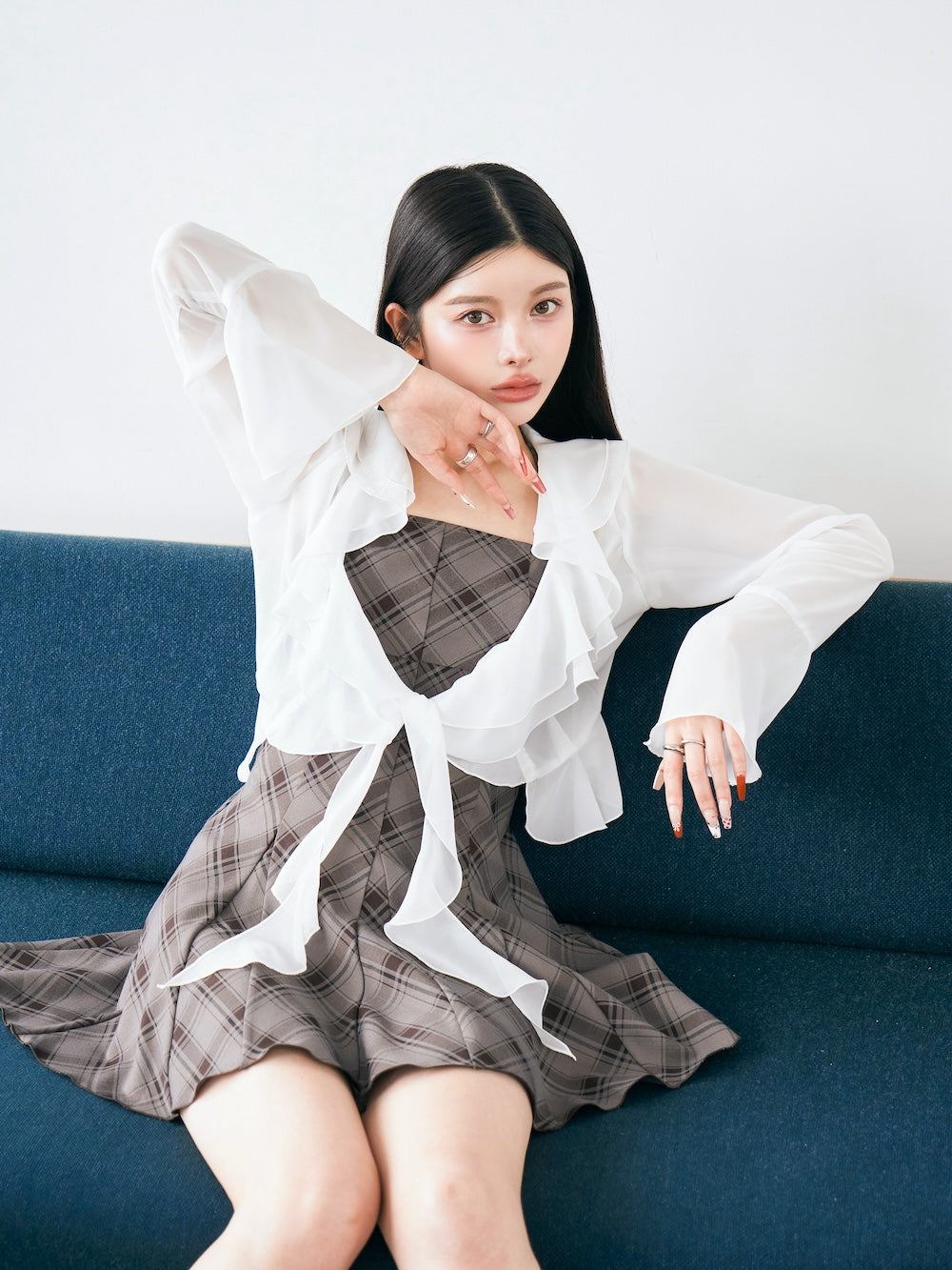 モデル：160cm（着用サイズ：FREE　着用カラー：WHT）