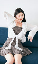 モデル：160cm（着用サイズ：FREE　着用カラー：WHT）