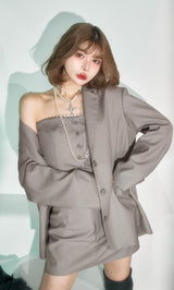 モデル：160cm（着用サイズ：FREE　着用カラー：GRY）