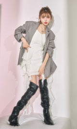 モデル：160cm（着用サイズ：FREE　着用カラー：GRY）