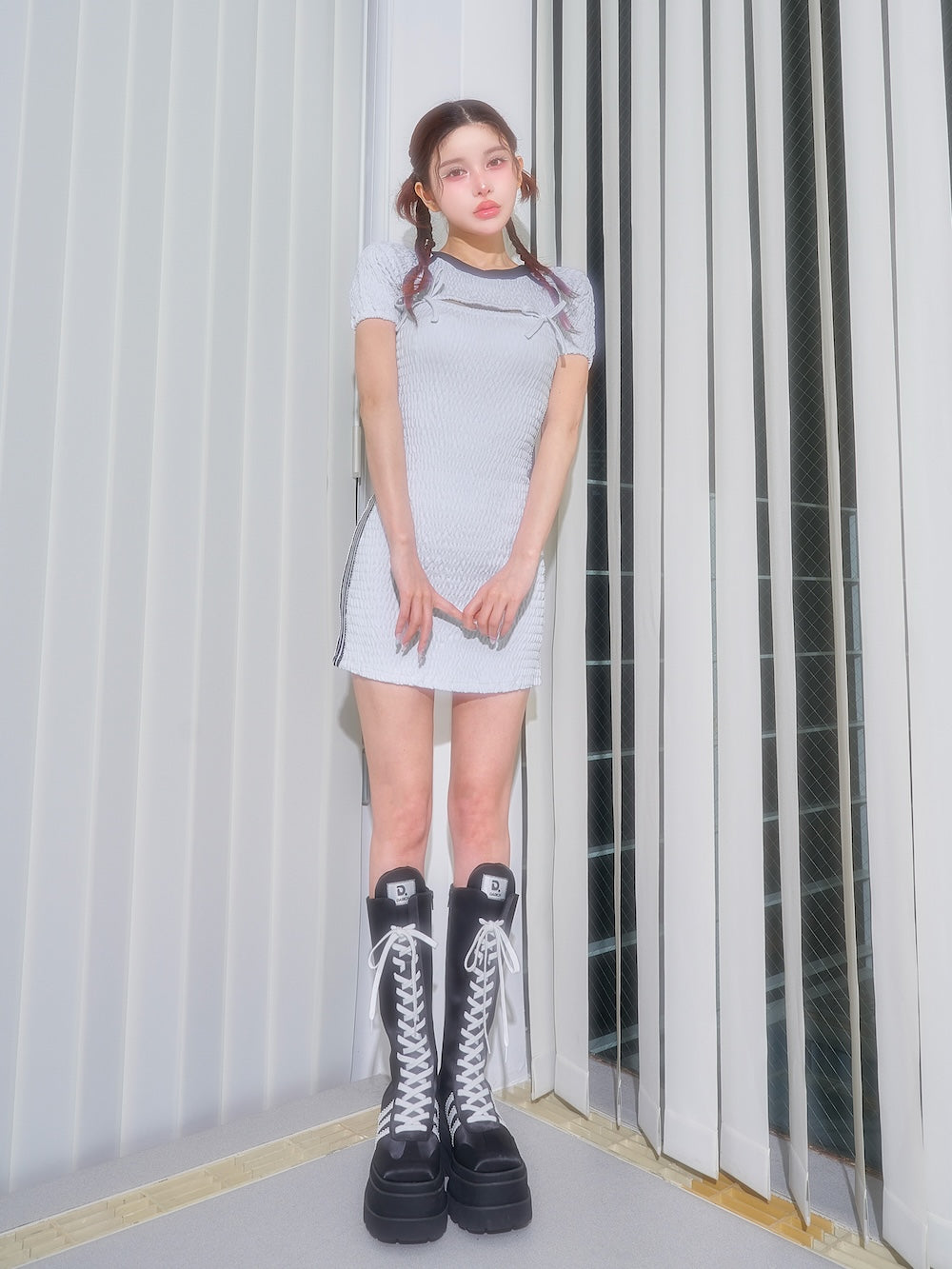 モデル：160cm（着用サイズ：FREE　着用カラー：WHT）