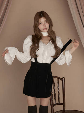 モデル：160cm（着用サイズ：S　着用カラー：BLK）
