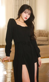 モデル：160cm（着用サイズ：FREE　着用カラー：BLK）