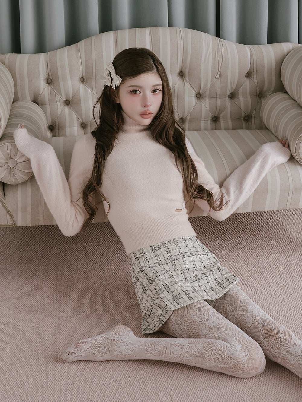 モデル：160cm（着用サイズ：FREE　着用カラー：PNK）