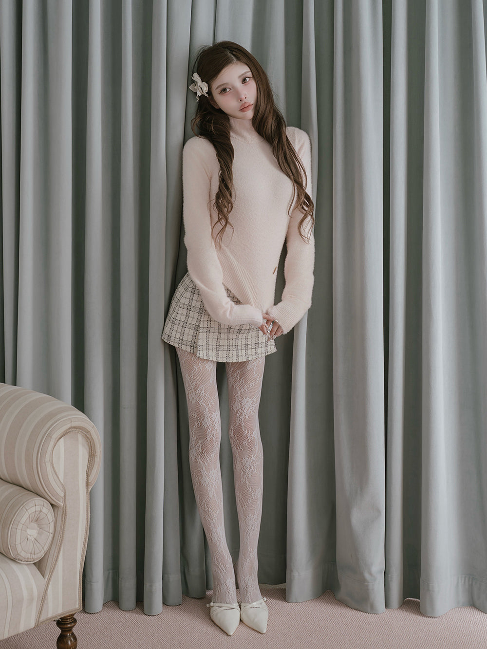 モデル：160cm（着用サイズ：FREE　着用カラー：PNK）