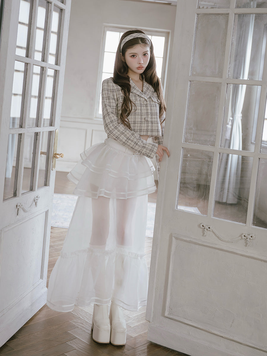 モデル：160cm（着用サイズ：S　着用カラー：WHT）