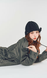 モデル：160cm（着用サイズ：FREE　着用カラー：BLK）